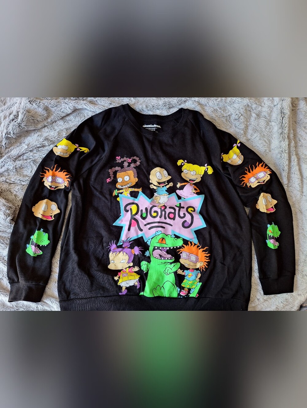 Nickelodeon Rugrats Black Graphic Sweat Shirt - Size XXL Womens